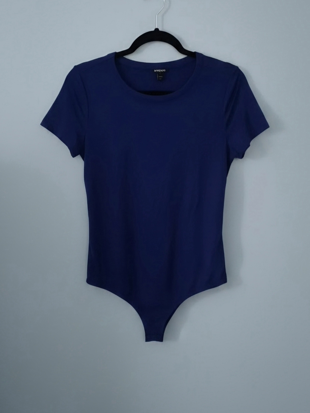 Express Navy Short-Sleeve Crewneck Bodysuit
